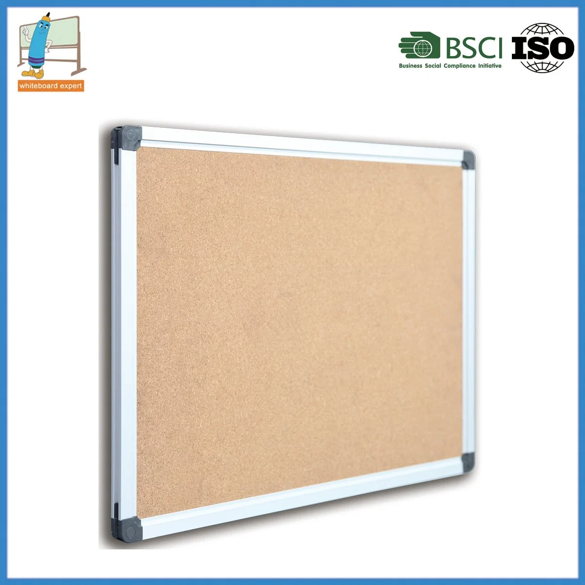 Cork Board Concealed Mounting Corners for Classroom