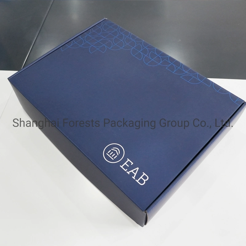 Wholesale Custom Printing Blue Corrugated Apparel Garment Consumer Electronic Device Custom Packaging Boxes