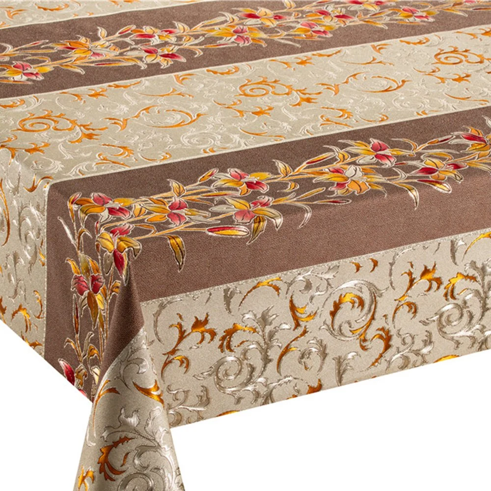 Indian Catering Decor Polyester Brown Black Gold Table Cloths India