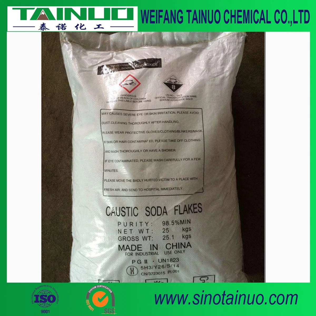 Sodium Hydroxid/Caustic Soda Flakes/Pearls for Industrial Uses