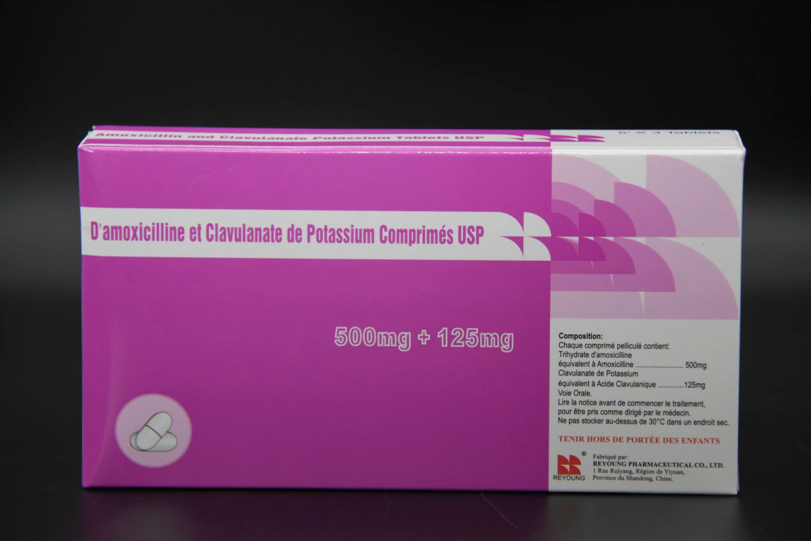 Amoxicillin and Clavulanate Potassium Tablets 562.5mg/Sensitive Antibiotics for Lower Respiratory Tract Infections/ GMP Certificate