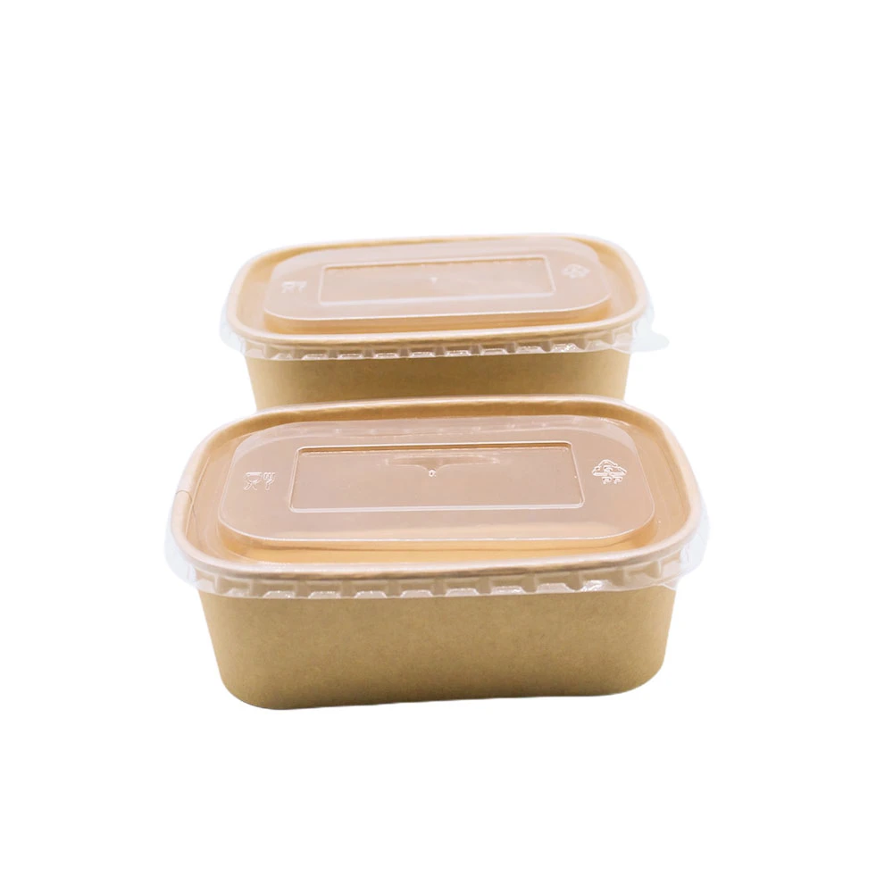 800ml Kraft Disposable Custom Color Bowl Take Away Paper Food Container