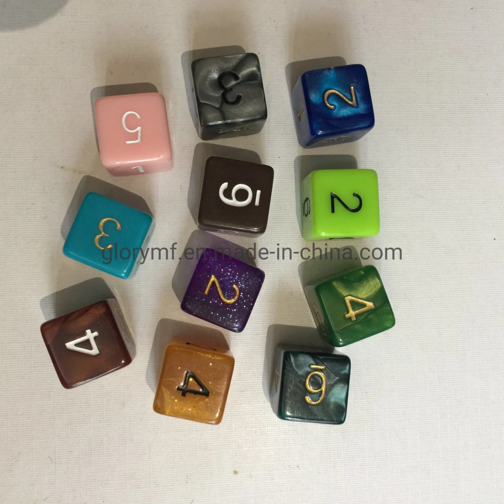 Juego de mesa DND plástico D6 mezcla de colores hielo