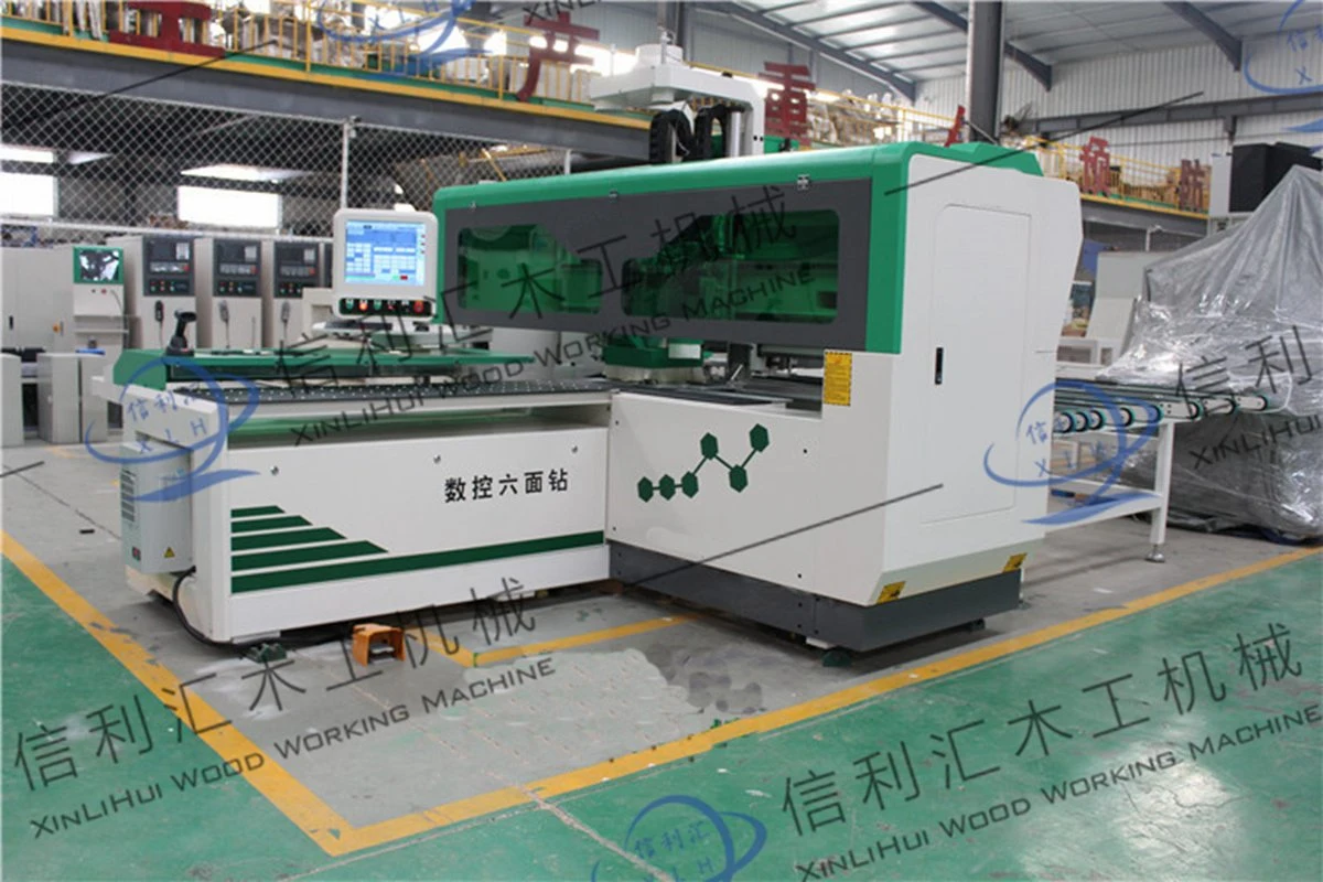 Skh-690 Six Sides Woodworking Panel CNC Drilling Machine for Sale Six Sides Multi Axile CNC Wooden Panel Drilling Machine for Cabinets