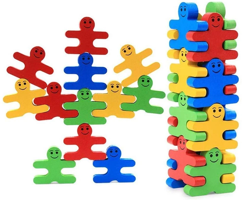 Holz Bausteine Stacking Spiele Spielzeug für Kinder