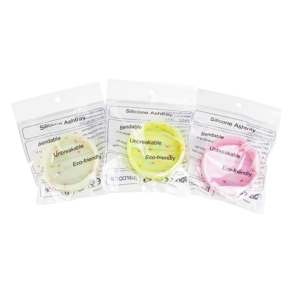 Rainbow partículas luminosas de fumar tabaco Accesorios Cenicero de silicona