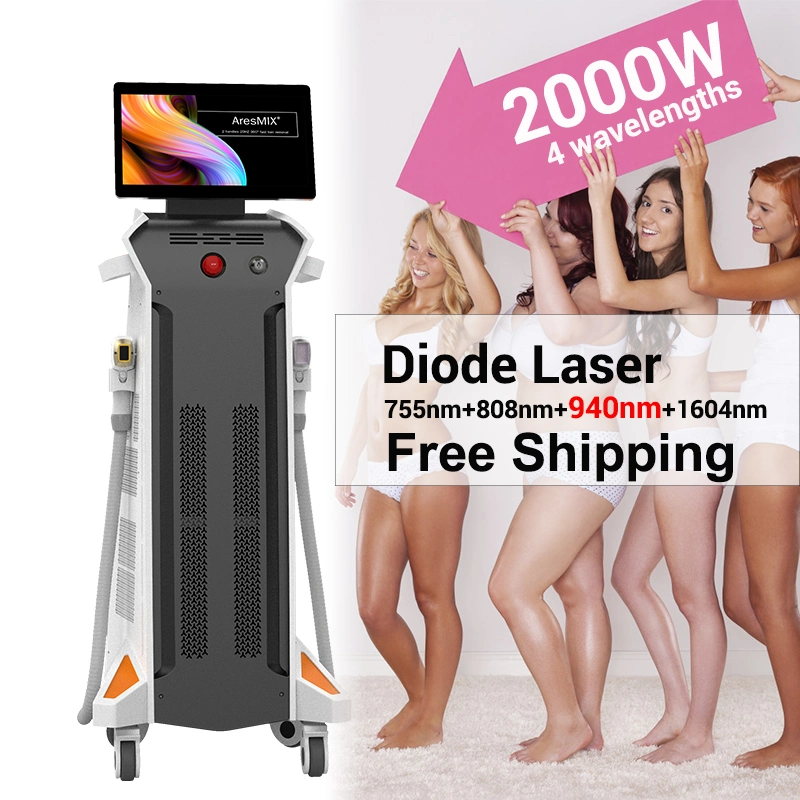 Alemanha aprovados médica indolor rápida remoção de pêlos a laser de diodo 808nm Laser de diodo no salão de beleza