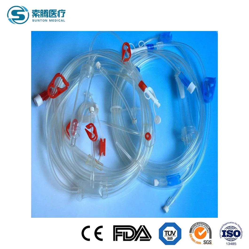 Tubo de pressão arterial de hemodiálise descartável por grosso de Sunton China hemodiálise Conjunto de tubos de sangue fábrica linhas de sangue para hemodiálise estéreis para uso médico