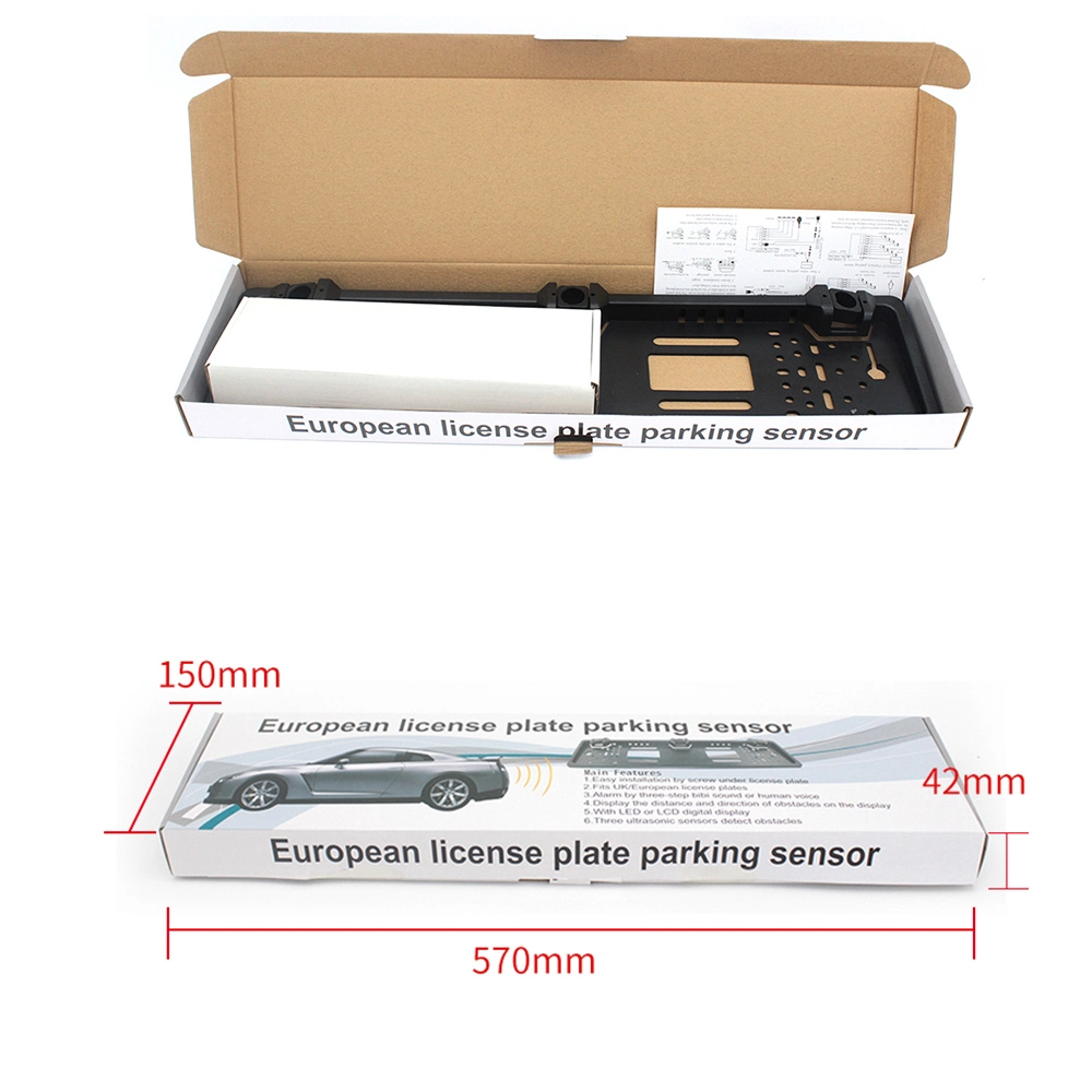 European License Plate Rear View Camera with Parking Sensor