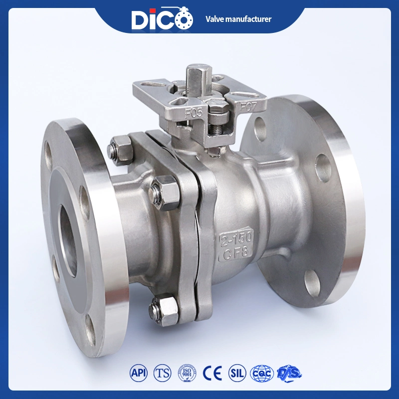 DN50 Stainless Steel Ball Valve Scs13 Scs114 with High Platform Industrial 2PC Flanged Ball Valve