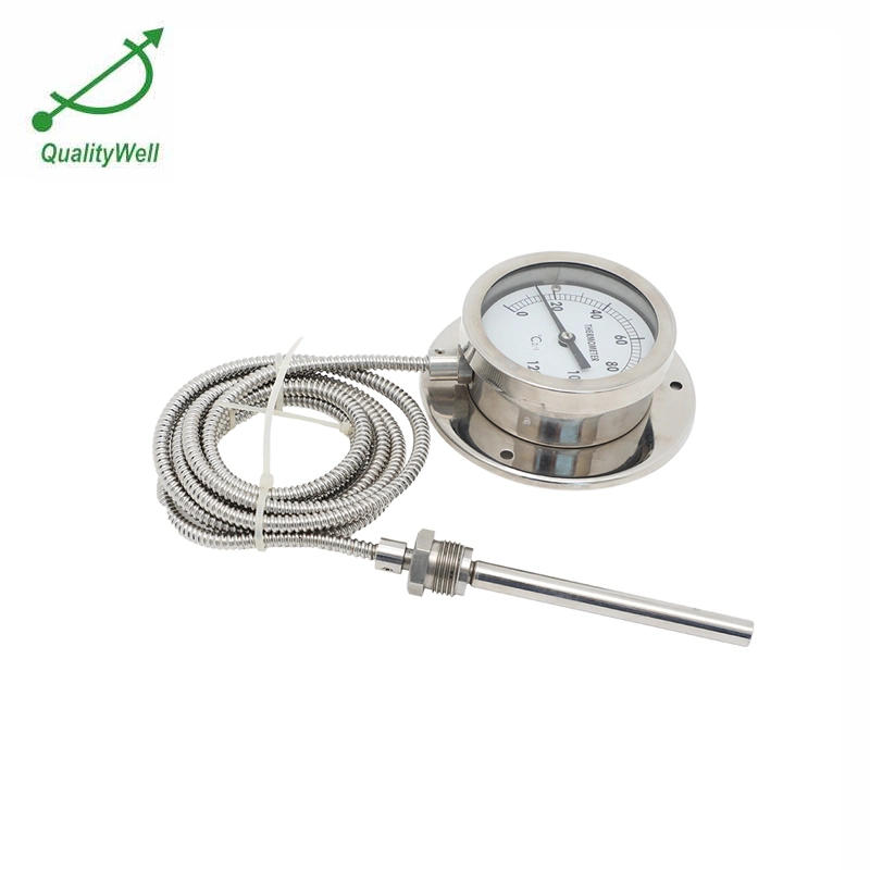 2.5" Bottom Connection Pressure Type Thermometer with Bcak Flange