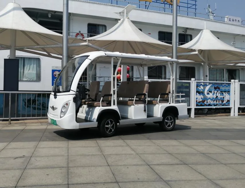 CE-Approved 7.5kw Motorized Electric Tourist Bus Low Speed Frame Stable Quality with CE