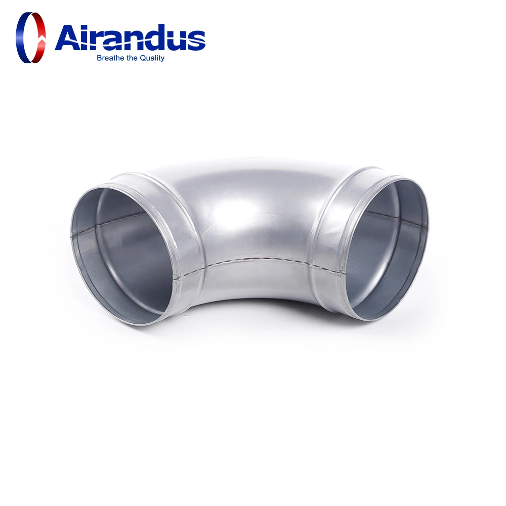 Factory HVAC Ventilation Air Duct Pressed Bend Duct Fitting Spiral Duct 90 Degree Bend