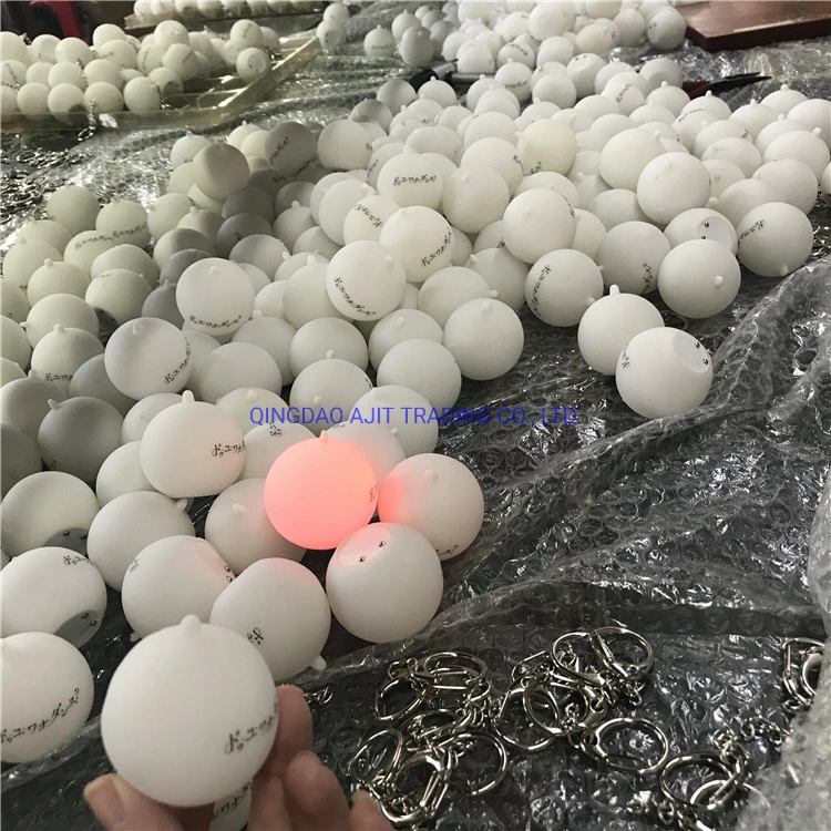 Vinyl LED Ball Shape Key Chain for Wholesale/Supplier Promotion