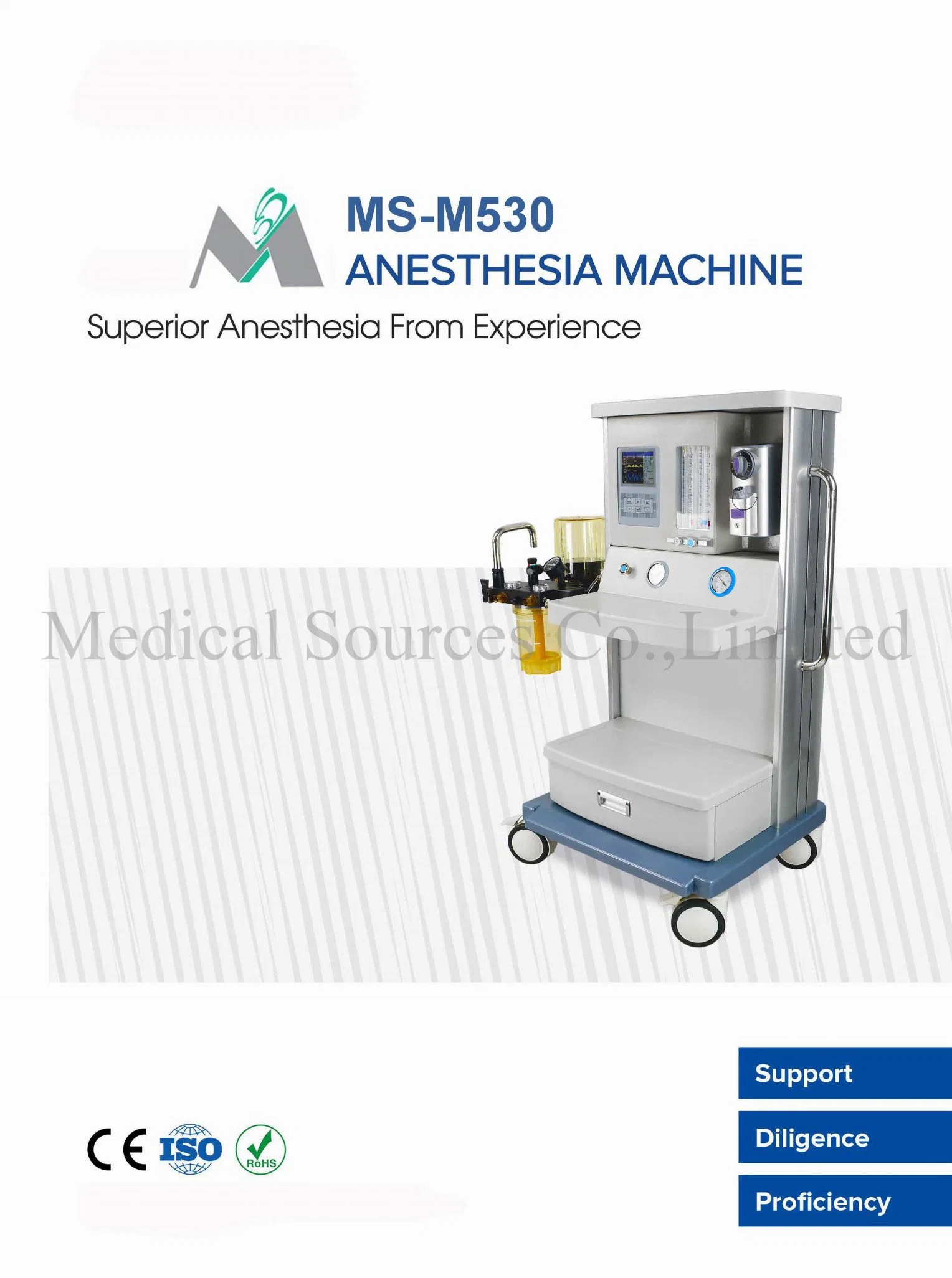 (MS-M540) La anestesia del Hospital de la máquina de anestesia vaporizador con ventilador