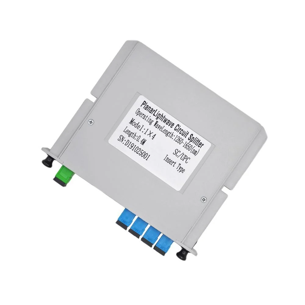 Best Sale Fiber Optic Cassette Card Inserting Modular with Sc/Upc Connector 1X4 PLC Splitter