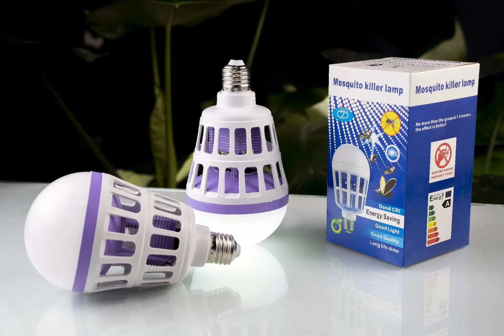 Ampoule anti-moustiques LED E27/B22 efficace de 9W 15W à 220V.