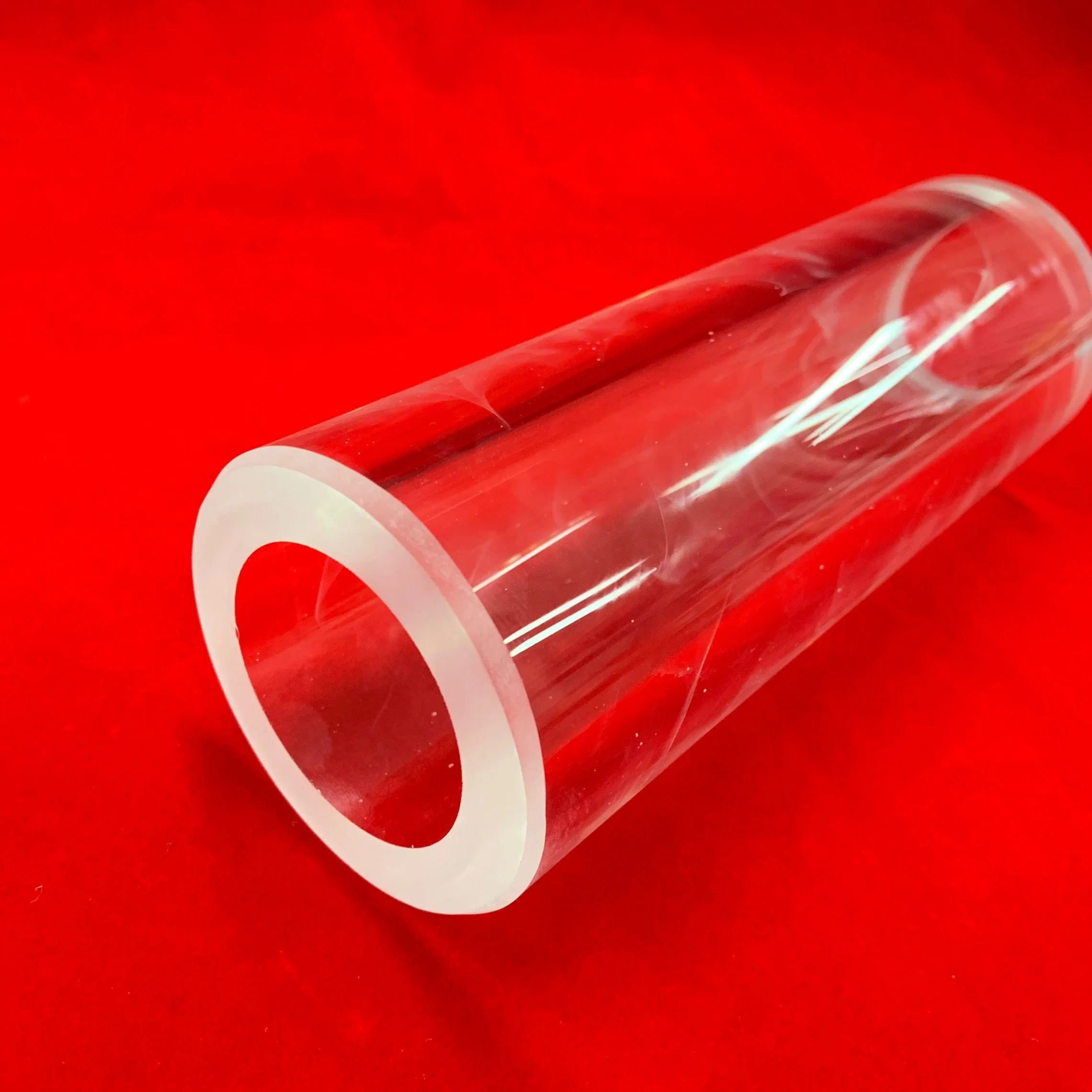 Large Diameter Both Ends Open Customize Thick Wall Clear Silica Quartz Glass Tube for Semiconductor