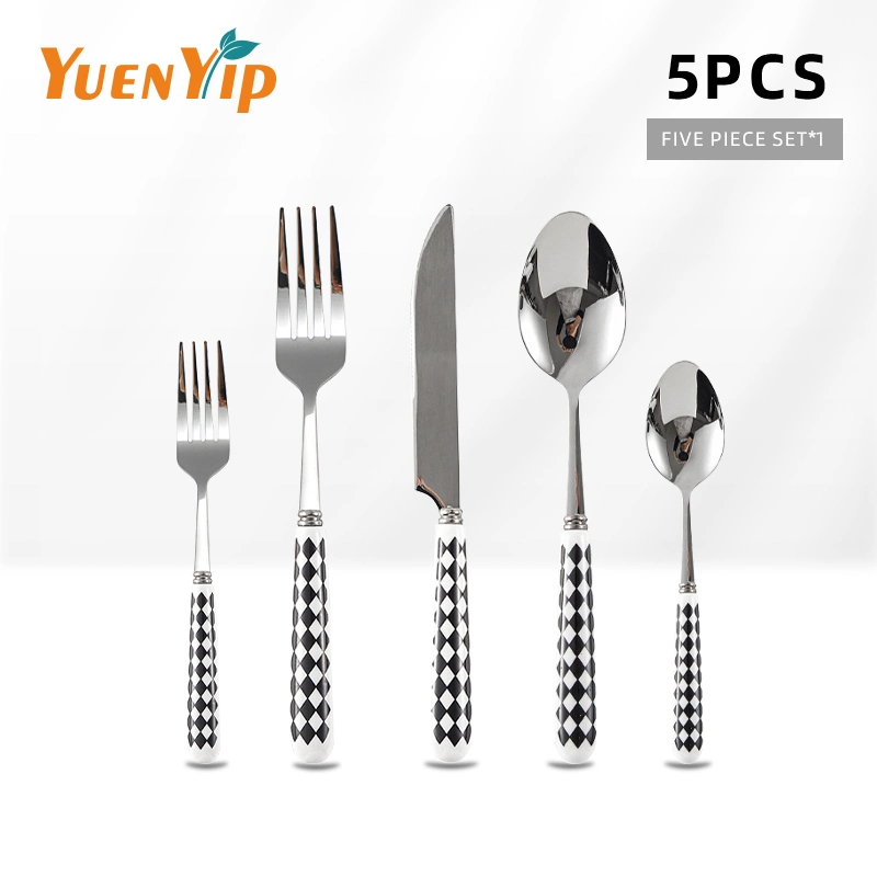 Hepburn Style Kitchen Cutlery Sets Luxury High quality/High cost performance  Stainless Steel Spoon Fork Knife Cutlery Set