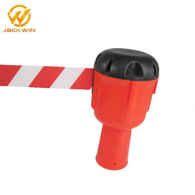 2" Width Retractable Nylon Belt Cone Toppers Connector Barriers