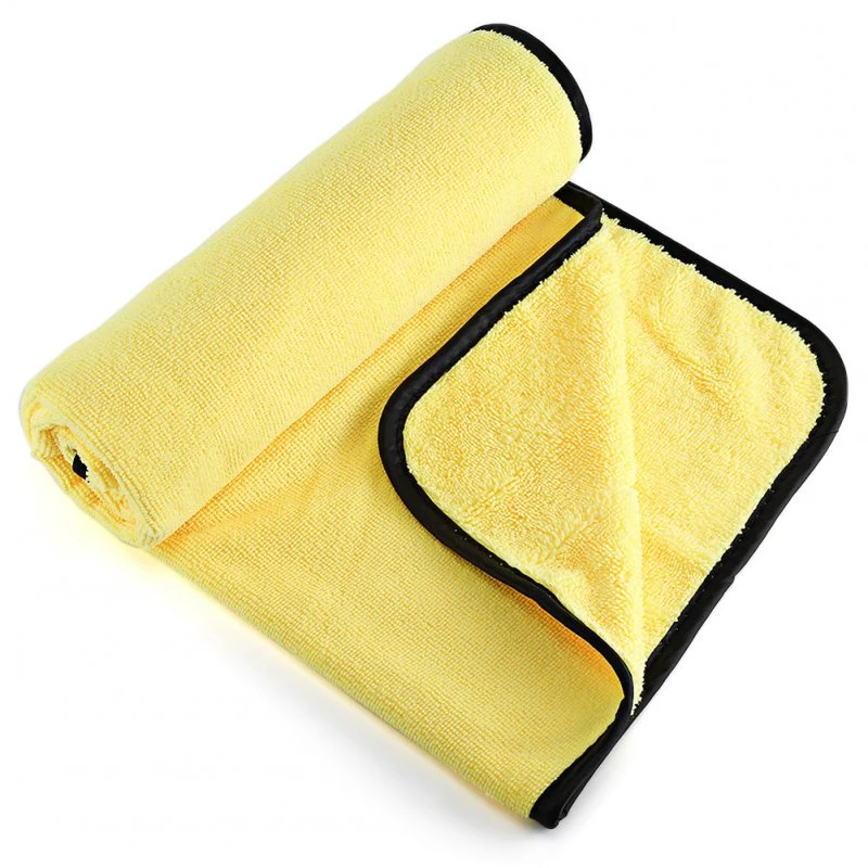 Ultrasonic High Water Absorption Lint Free 400 GSM Plush Microfiber Towel for Car Wash Buff Shine Waxing All Purpose Home Kitchen Household Cleaning Towels