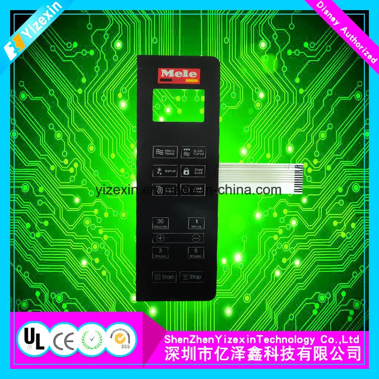 Medical Equipments Embossed Keys Membrane Keypad with FCC