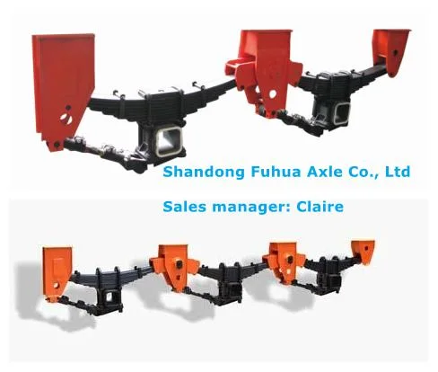 American Type Fuwa Mechanical Suspension Semi Trailer Suspension Tandem Axle Tridem Axle Suspension for Trailer Parts and Truck Parts