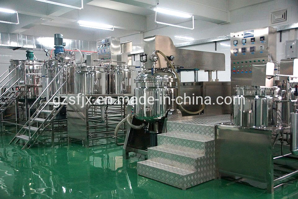 Factory Price 200L Hydraulic Lifting Vacuum Emulsifying Mixer Machine Lotion Mixer Homogenous Emulsifier