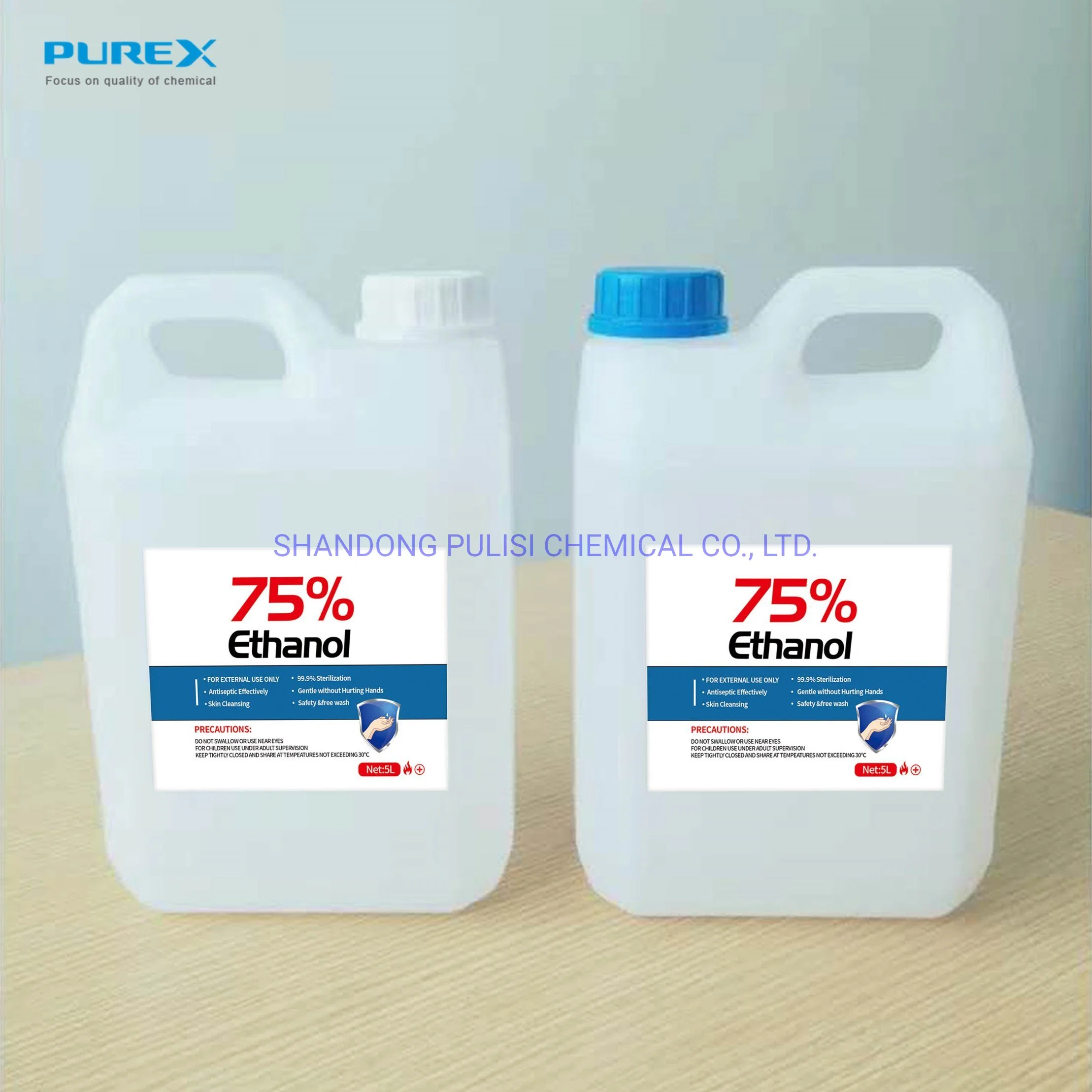 75% Medical Ethanol for Disinfection Packed in 1L 2.5L 5L