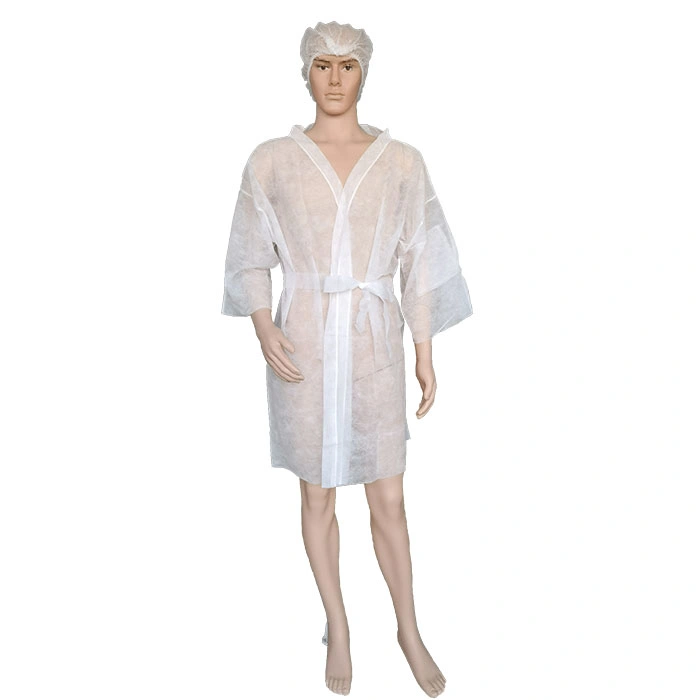 Disposable Robes for SPA White Soft Bathrobes Body Wrap for Salon and Tanning