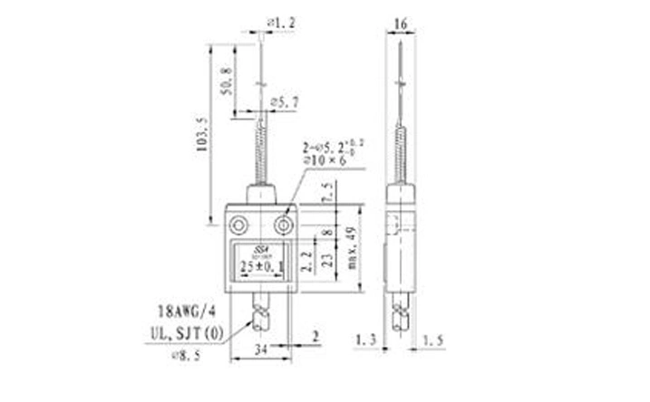 KH-4270 IP67 Wasserdichter Grenzschalter Schmersal 5A 125Vac mit Doppelschaltung