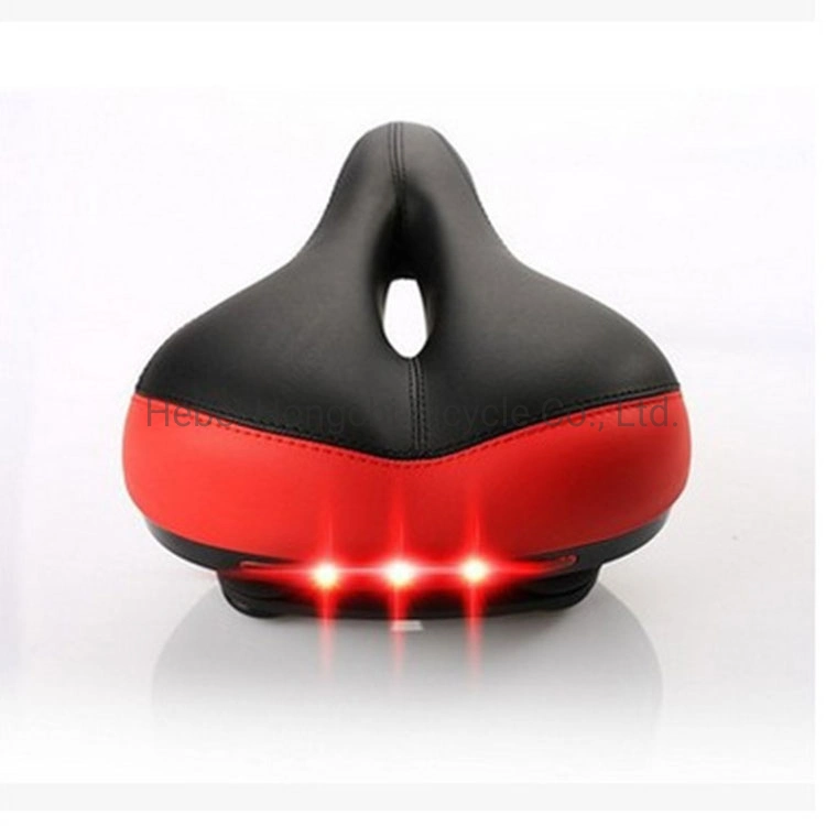 Seat with LED Light PVC Leather Hollow Soft Cushion Cycling Saddle