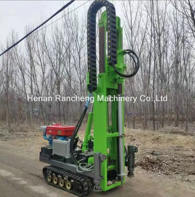 Photovoltaic Crawler Pile Driver/ Solar Power Piling Rig Hydraulic Hammer