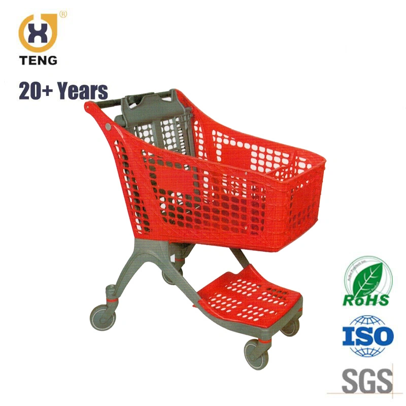 Popular Supermarket Plastic Shopping Cart