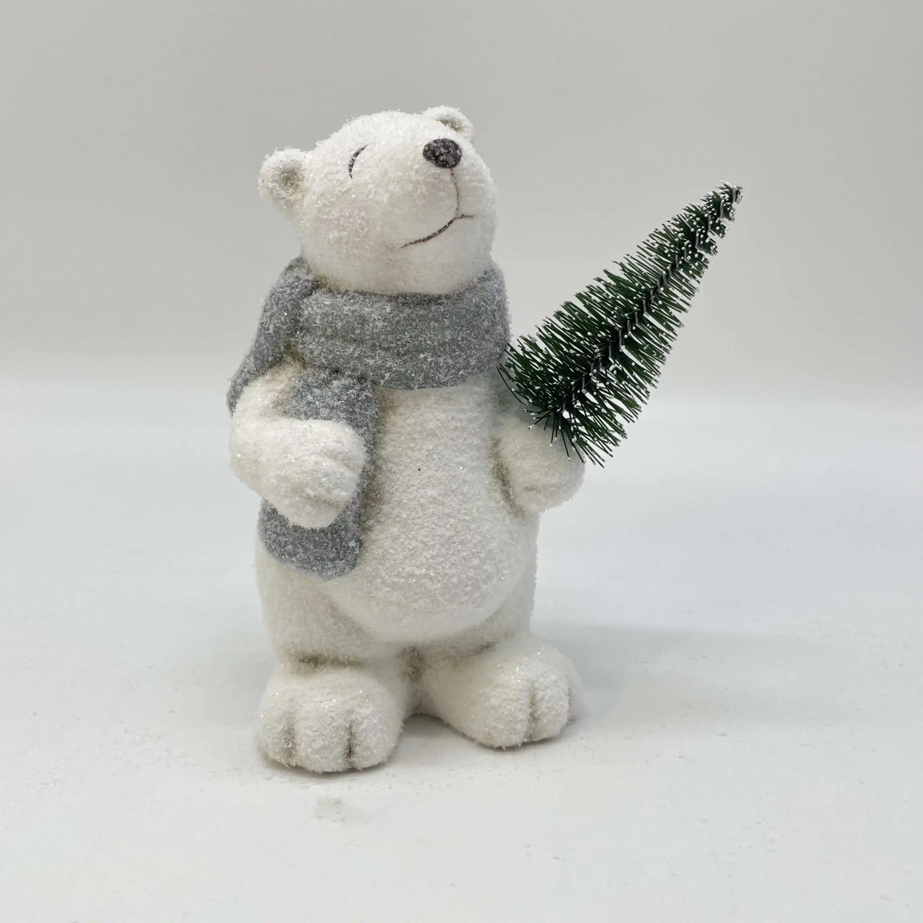 Individuelle Keramik Eisbär Dekorationen für Weihnachten Animal Craft Porzellan Figuren