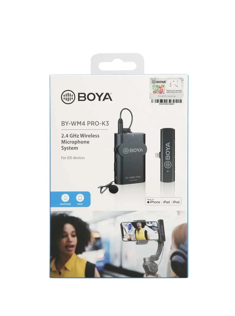 by-Wm4 PRO-K3 Boya 2.4G Wireless Microphone for Ios Devices