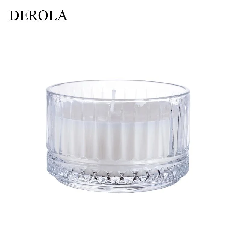 Wholesale/Supplier Decorative 6oz 8oz Round Custom Color Glass Candle Holder for Home/Party/Wedding