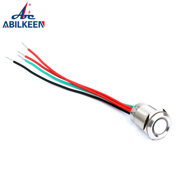 Red Green Ring Light Waterproof 19mm IP68 Electric 12V 24V Capacitive Metal Stainless Steel Touch Piezo Switch