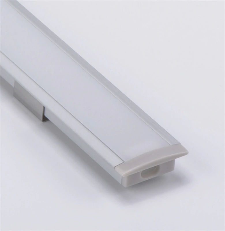 Alu2308 Recessed Extruded U-Shaped 6063 LED Strip Aluminum Extrusion with PMMA/PC Cover Apply to Indoor