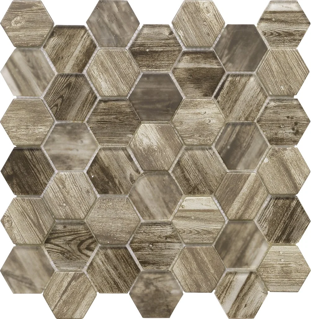 Decoración de la construcción de muro de piedra mosaico de azulejos baño cocina pegatina Backsplash cristal hexagonal mosaico de mármol