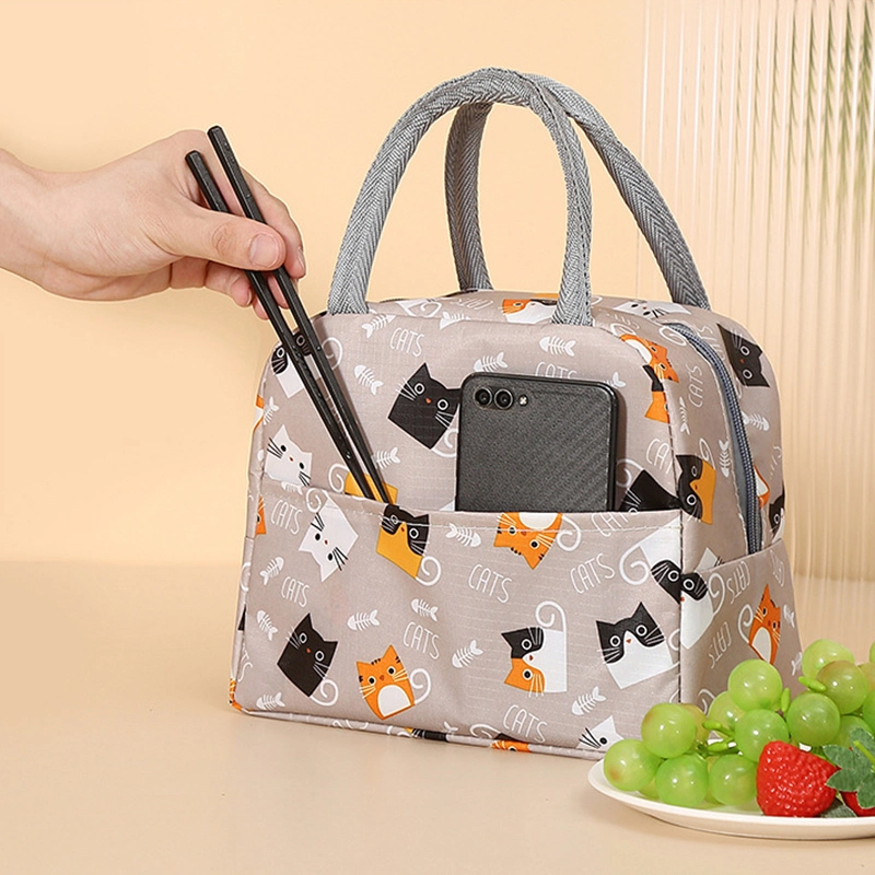 Lunch Box Tote Bag Thermal Insulation Large-Capacity Aluminum Foil Thickened Lunch Bag Office Worker with Meal Bag