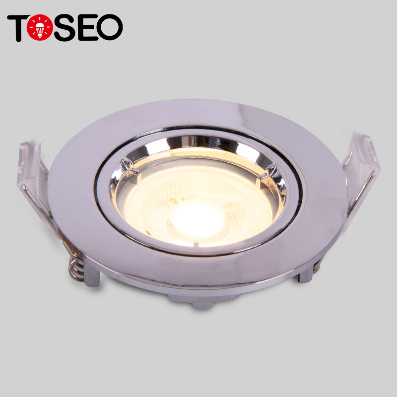 Toseo Custom GU10 LED Bulbs Housing Die-Cast Aluminum White or Chrome Downlight