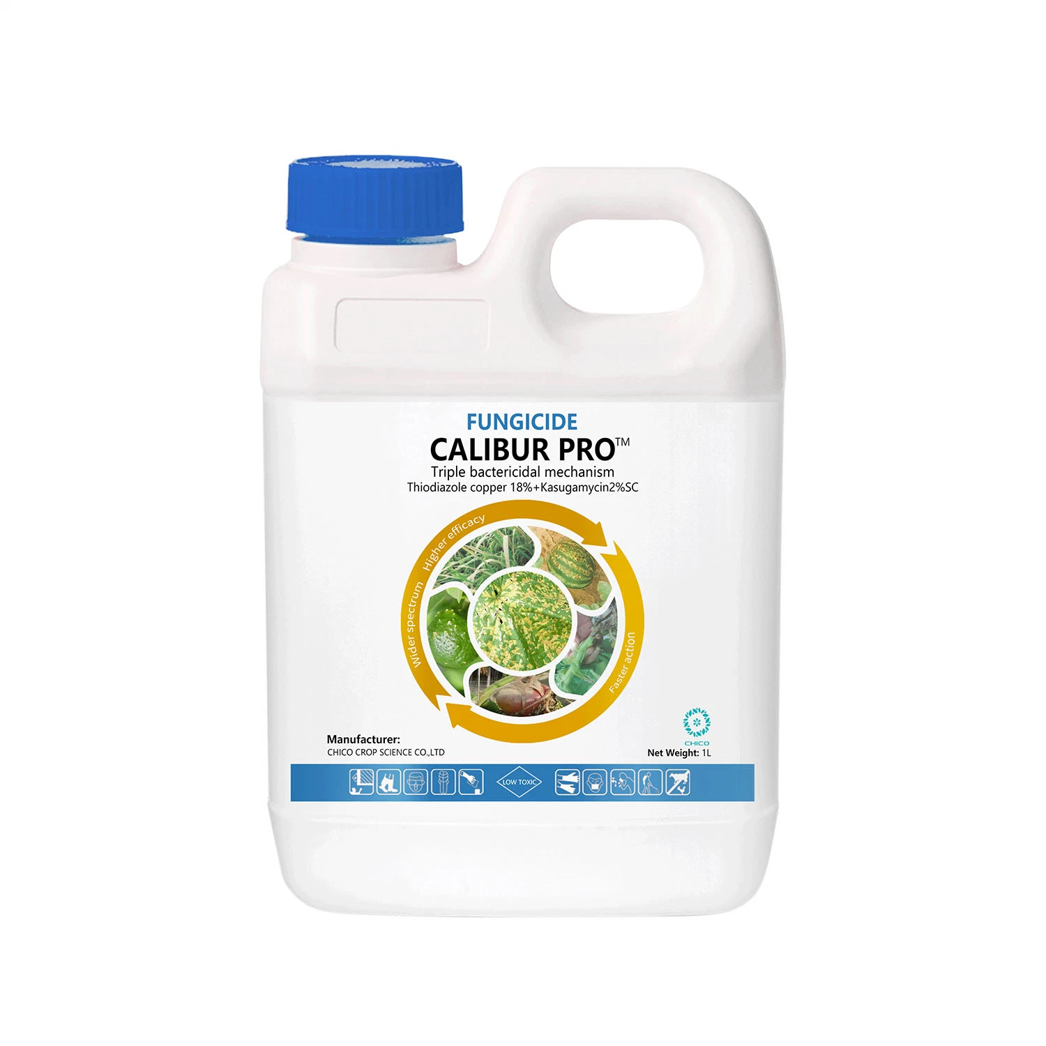 Thiodiazole Copper 18% + Kasugamycin 2% SC chemical fungicide pesticide stimulaneous control bacterial and fungal diseases