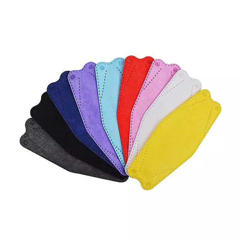 Color 4-Ply Multicolored Kf94 Face Masks 3D Mouth Shields Filter