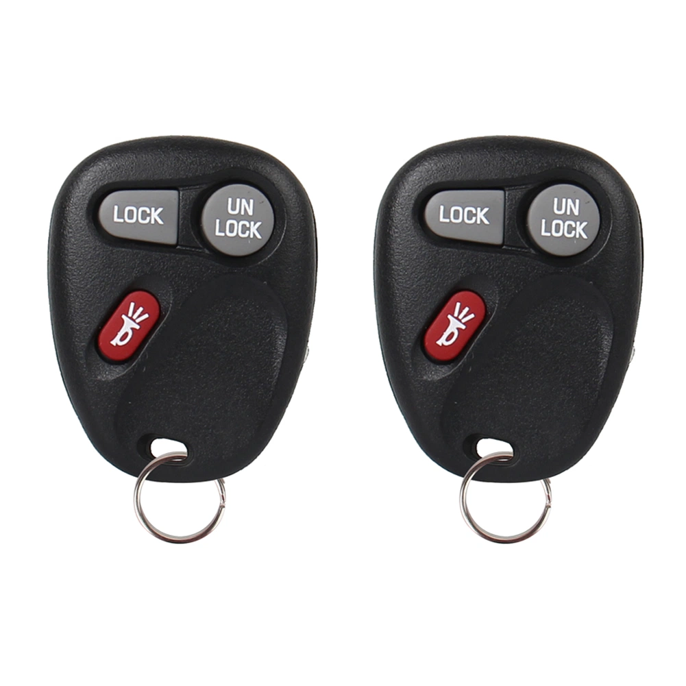 2 Replacement Keyless Entry Remote Control Key Fob Clicker Transmitter 3 Button - Black