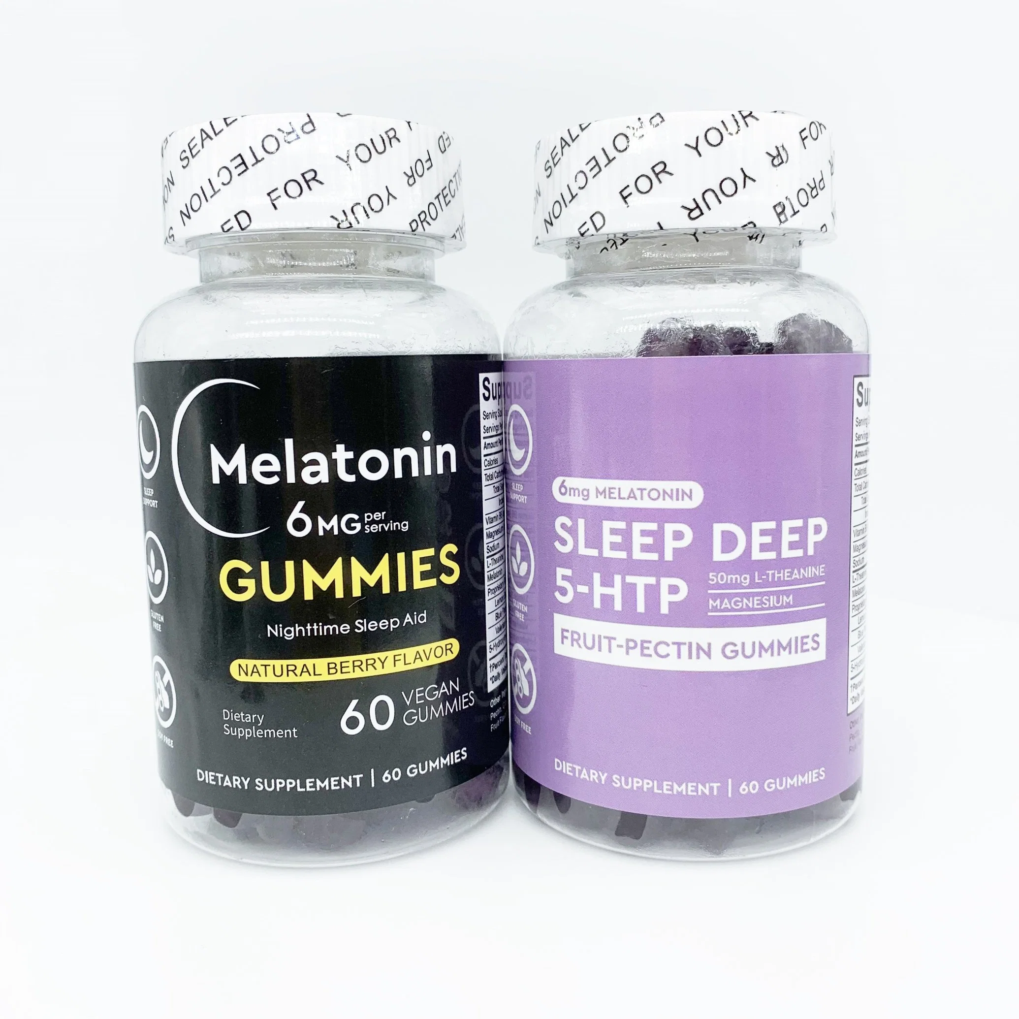 OEM etiqueta privada Suplemento dietético excelente calidad Vegano Melatonina Gummies Para relajarse y dormir Gummies