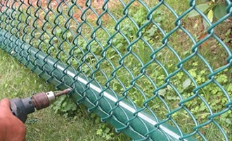 Galvanized/PVC Coated Plastic Chain Link Wire Mesh