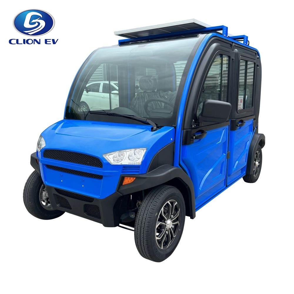 Air Conditioning Solar Panel Electric Mini Scooter Car 45km/H