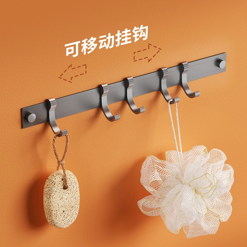 Bathroom Hardware Three PCS Set Robe Hook Paper Holder Towel Bar Space Aluminum Bathroom Accessory Set