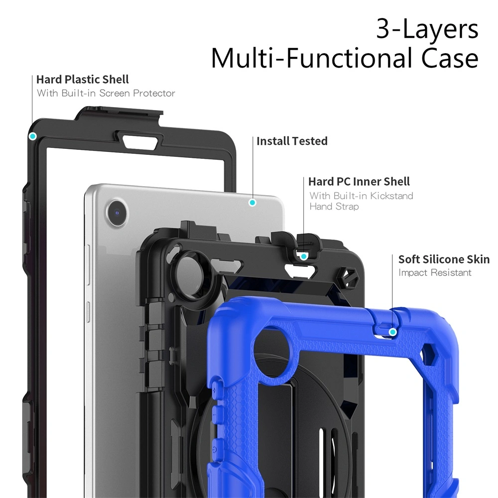 3-Schicht-Schutz robuste Silikon stoßfeste Tasche für Lenovo Tab M8 4th Generation